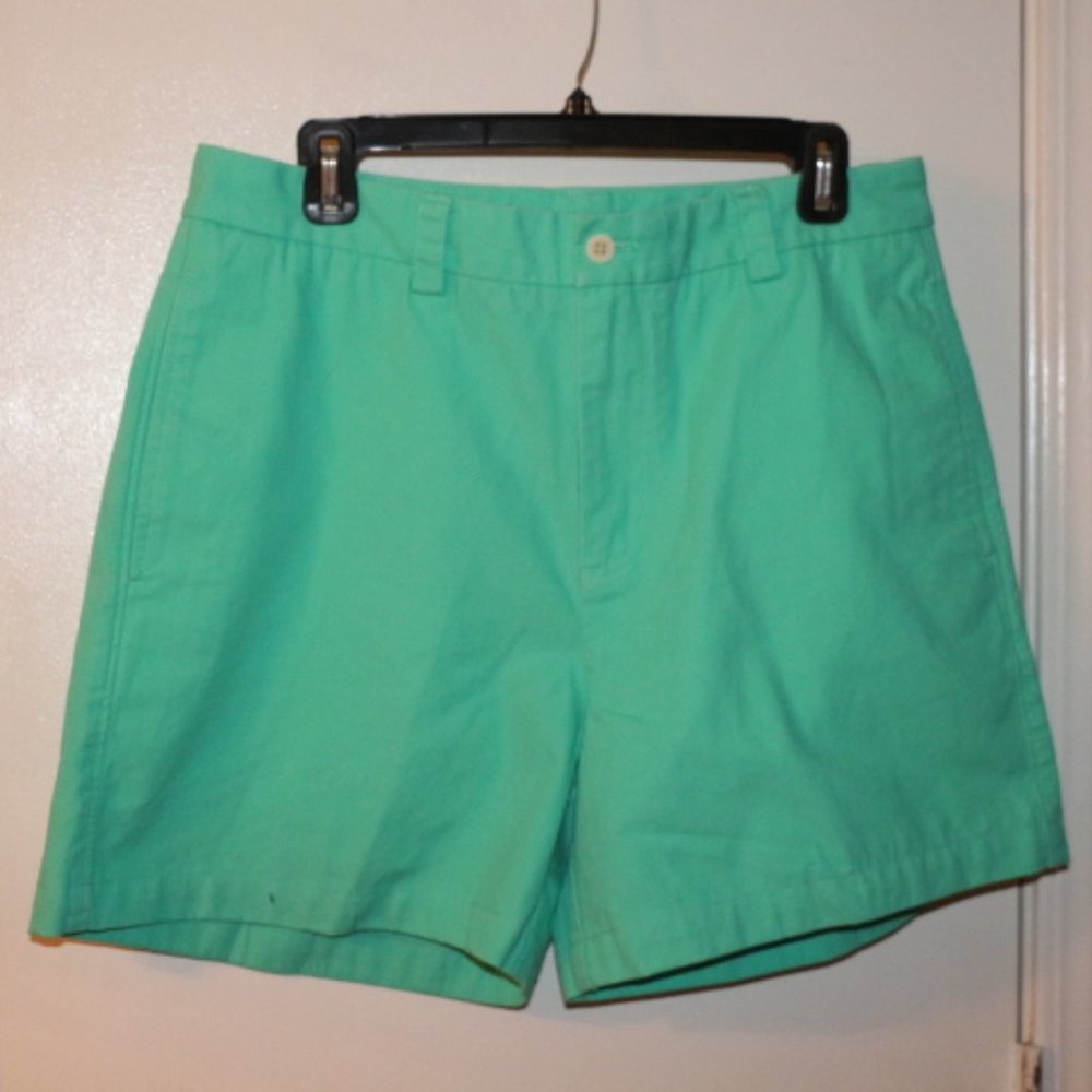 SZ 32 VINYARD VINES GREEN PREPPY SHORTS